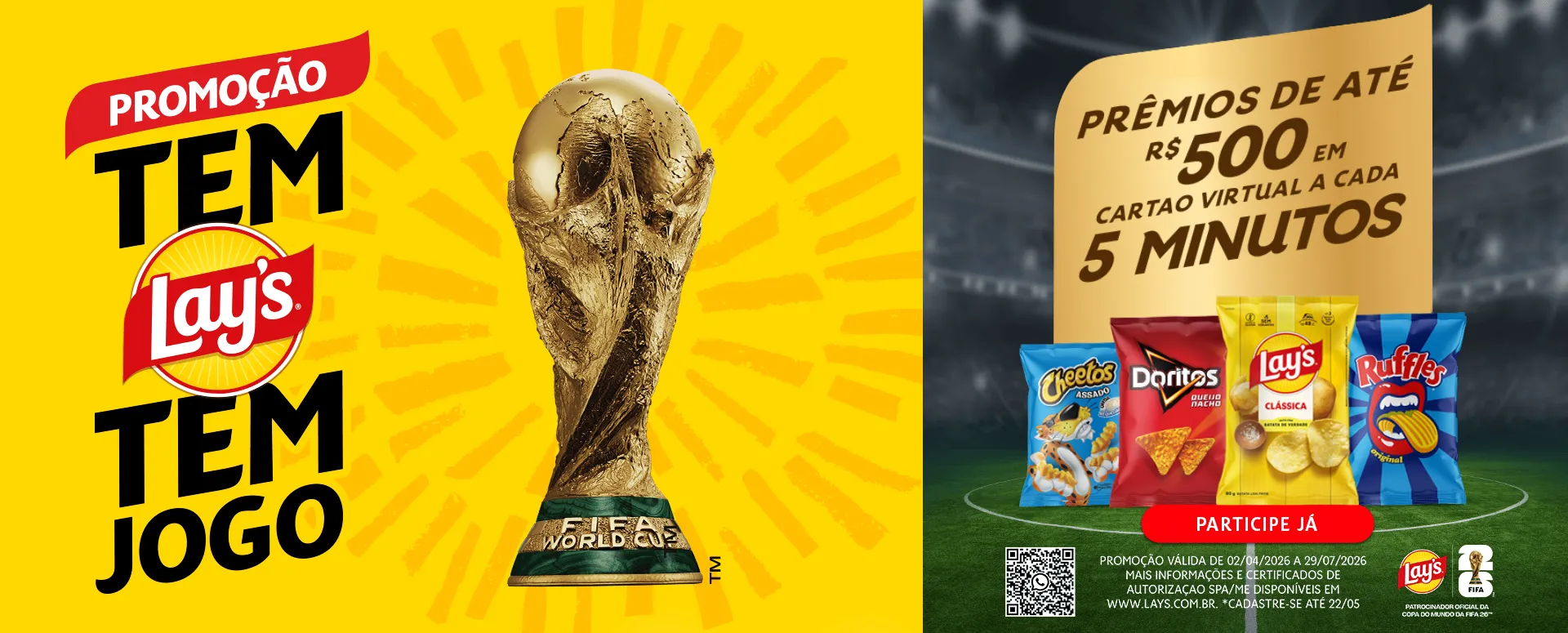 Promoção Elma Chips Tem Lays® Tem Jogo 2026