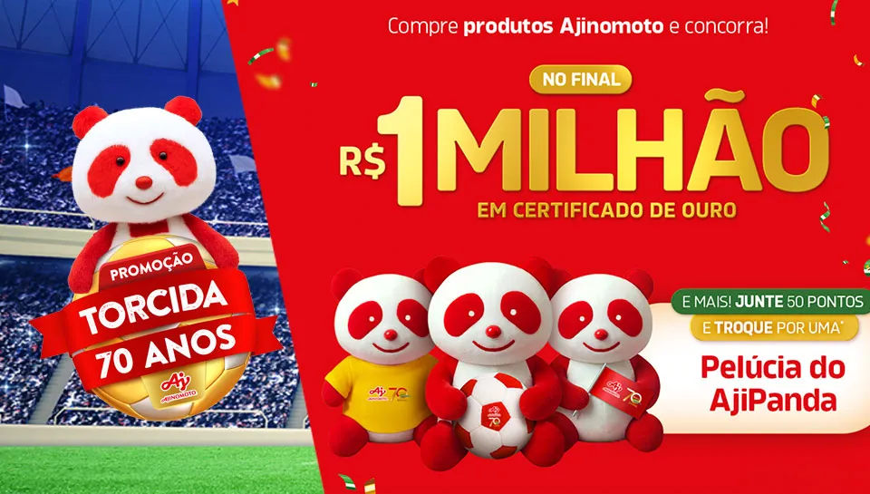 Promoção Ajinomoto Torcida 70 Anos 2026