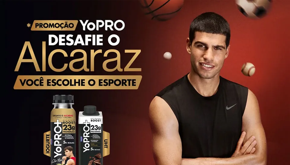 Promoção Yopro Desafie o Alcaraz 2026