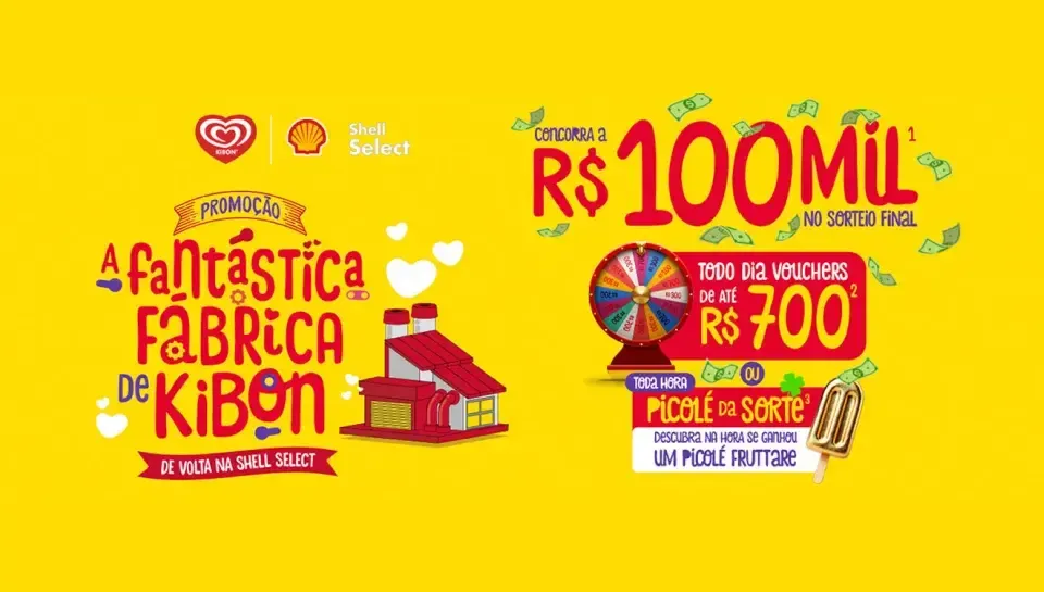 Promoção A Fantástica Fábrica de Kibon Volta no Shell Select 2024 