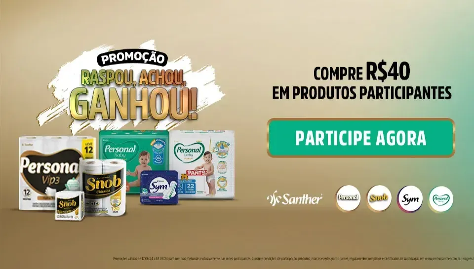 Promoção Raspou, Achou Ganhou Santher 2024