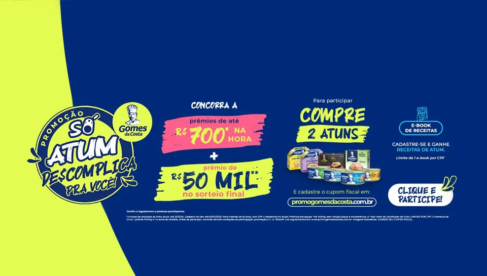 Promoção Gomes da Costa Só Atum Descomplica pra Você