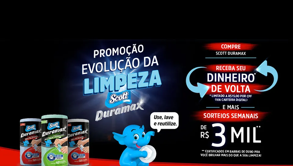 Promoção Scott Duramax Evolução da Limpeza