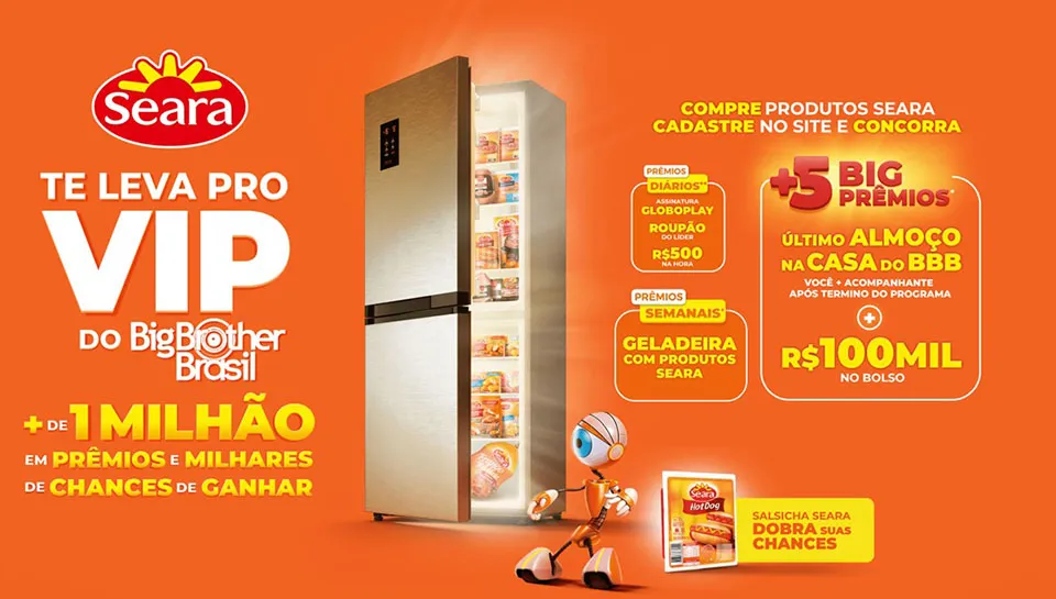 Promoção Seara 2024 Te Leva pro VIP do BBB