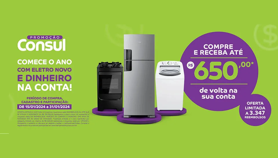 Promoção Consul 2024 Cashback