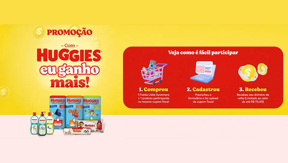 Promoção Cashback Huggies 2024 Eu Ganho Mais 2024