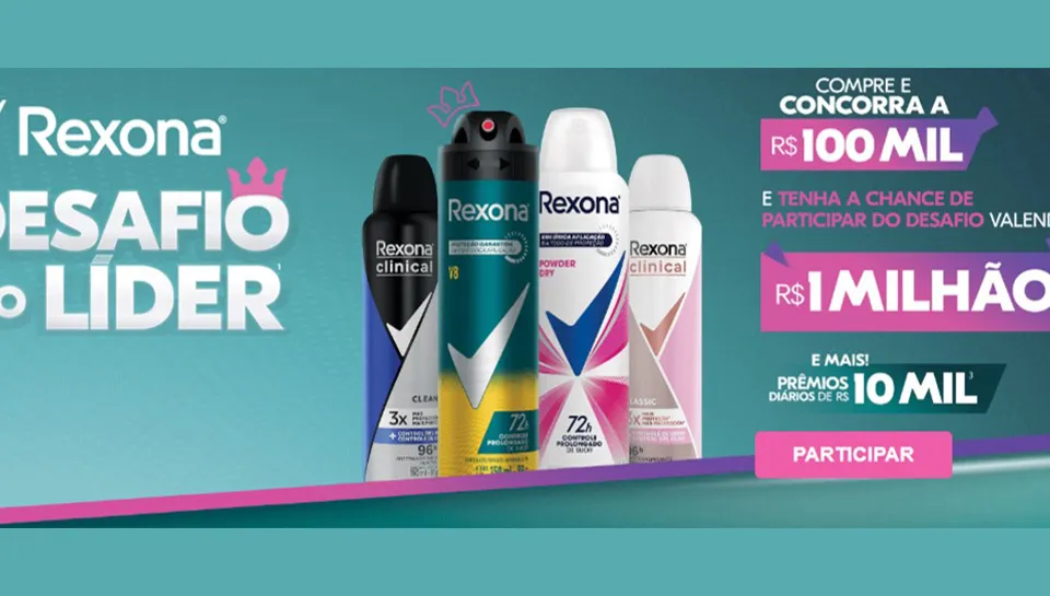 Promoção Rexona Unilever Desafio do Líder 2024