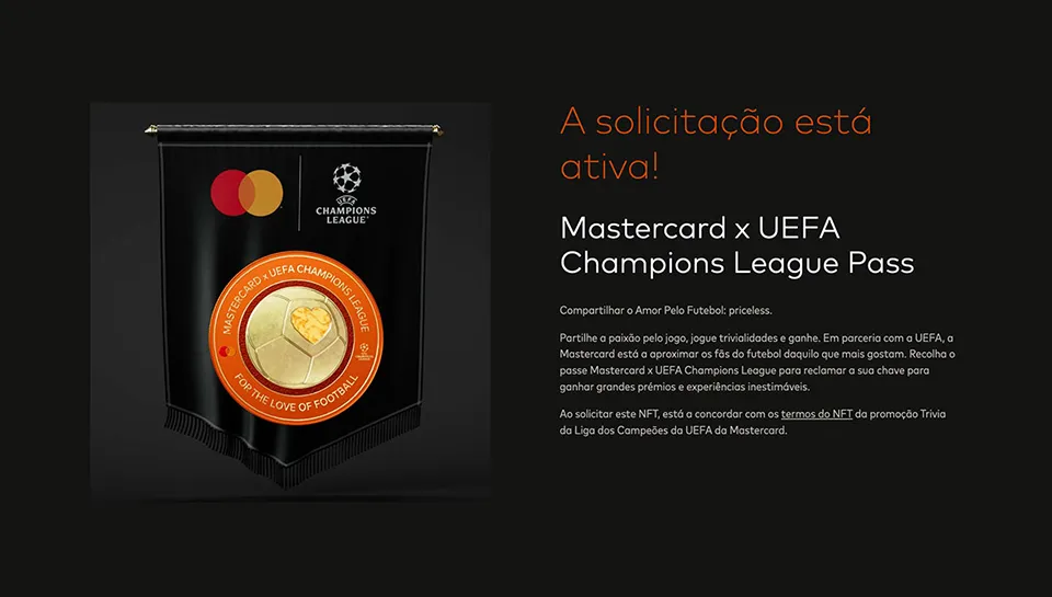 Promoção Mastercard UEFA Champions League Trivia Brasil 2024