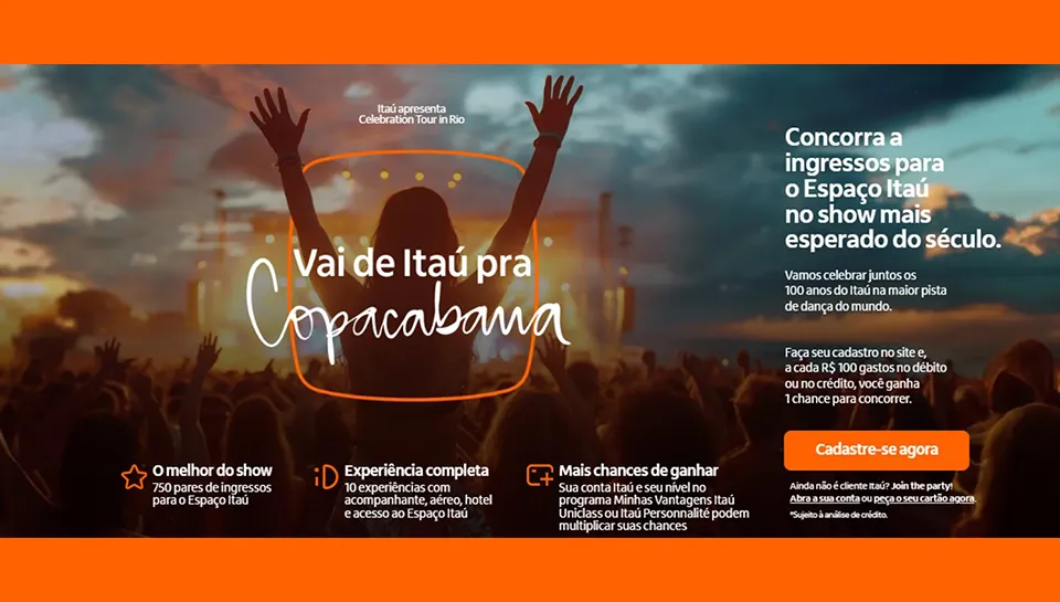 Promoção Itaú Vai para Copacabana 2024