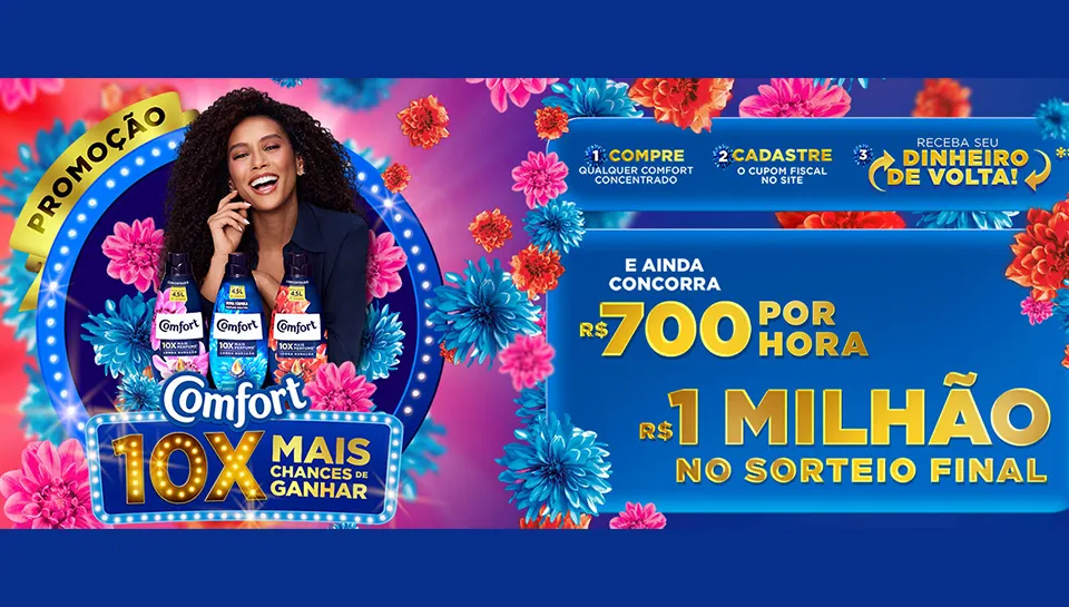 Promoção Comfort Unilever 10x Mais Chances de Ganhar 2024