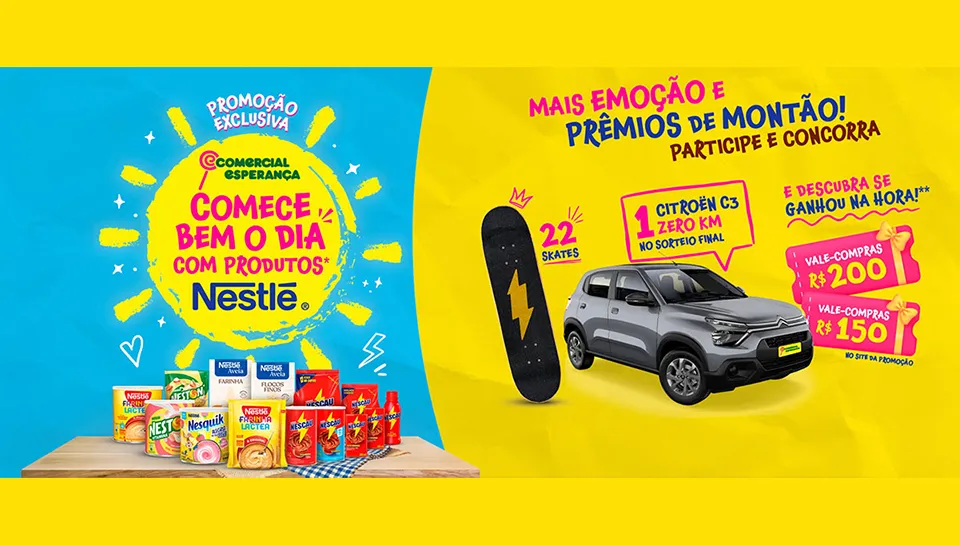 Promoção Comercial Esperança Nestlé Comece Bem o Dia 2024