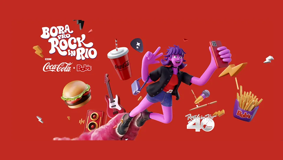 Promoção Bob's & Coca-Cola 2024 Bora pro Rock In Rio