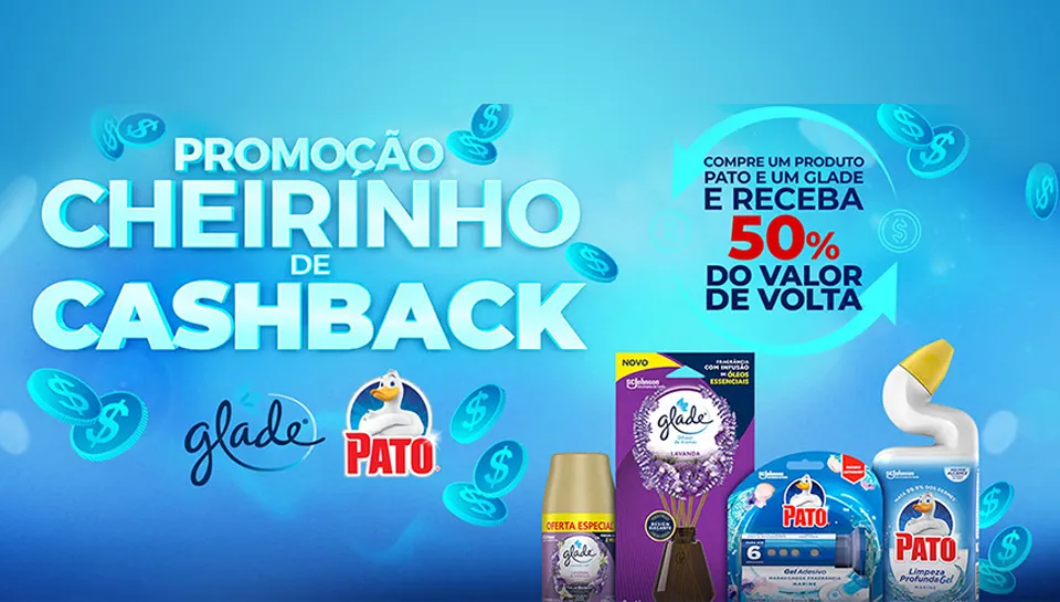 Promoção SC Johnson Glade e Pato 2024 Cheirinho de Cashback