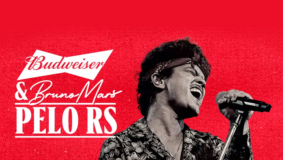 Promoção Budweiser & Bruno Mars pelo RS 2024