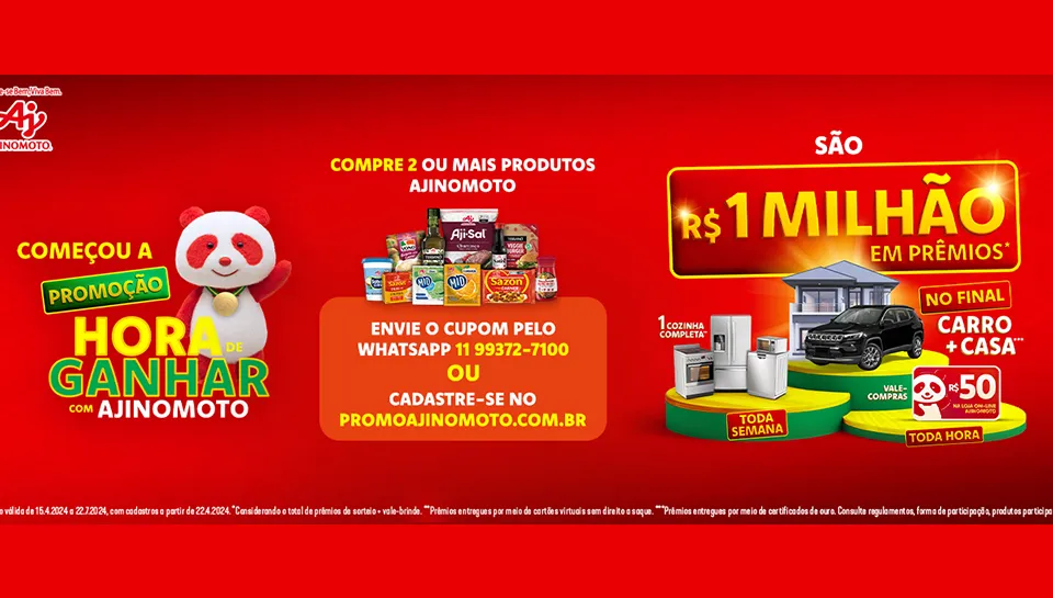 Promoção Hora de Ganhar com Ajinomoto 2024