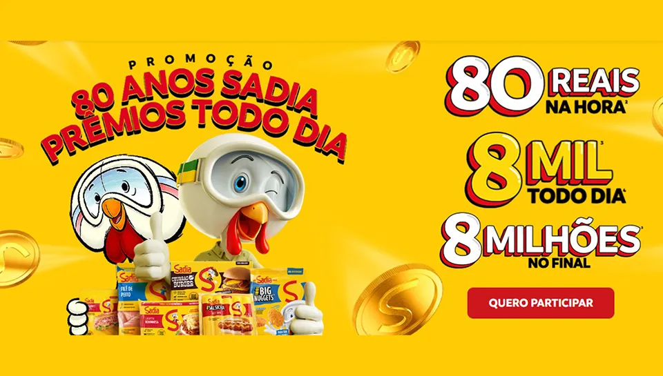 Promoção 80 Anos Sadia, Prêmios Todo Dia 2024