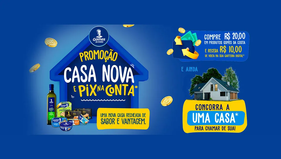 Promoção Gomes da Costa Casa Nova e PIX na Conta 2023