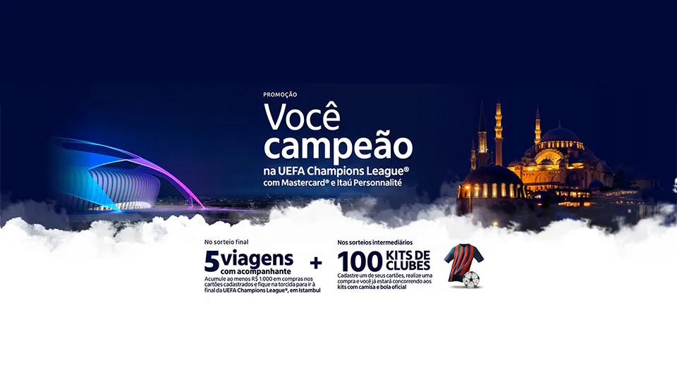 Promoção Mastercard Você Campeão na UEFA 2023