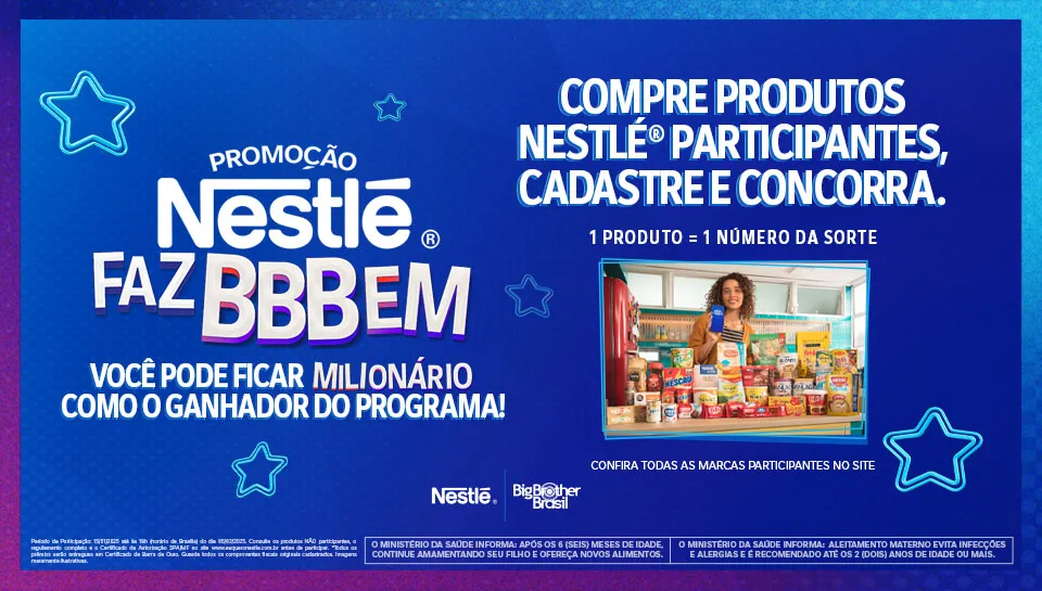 Promoção Nestlé Faz BBBem 2025