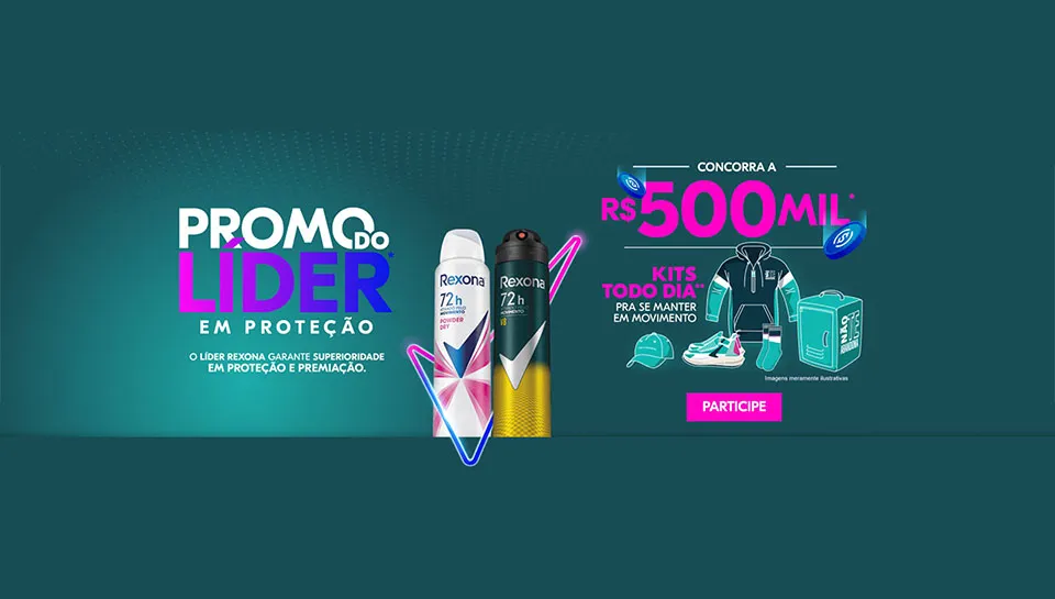 Promoção Rexona Líder em Proteção 2023