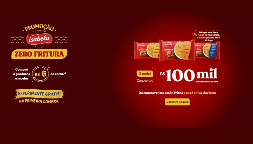 Promoção Isabella Zero Fritura 2025