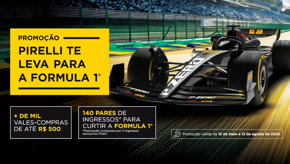 Promoção Pirelli Te Leva para a F1 2025