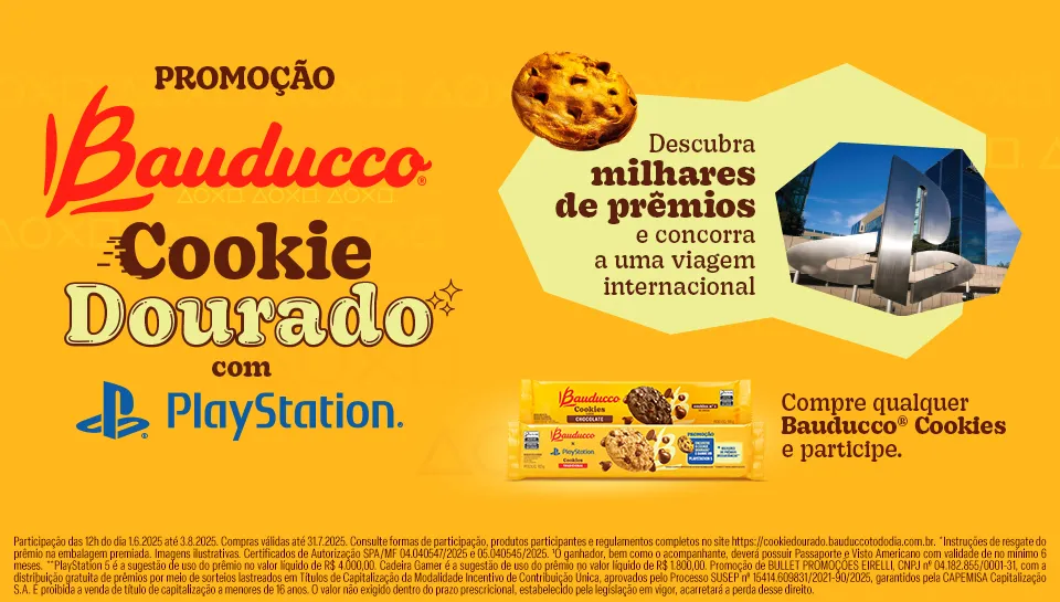 Promoção Cookie Dourado Bauducco 2025