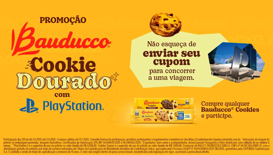 Promoção Cookie Dourado Bauducco 2025