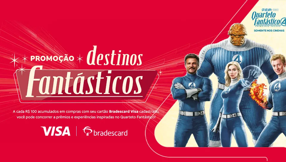 Promoção Destinos Fantásticos Visa Bradesco 2025