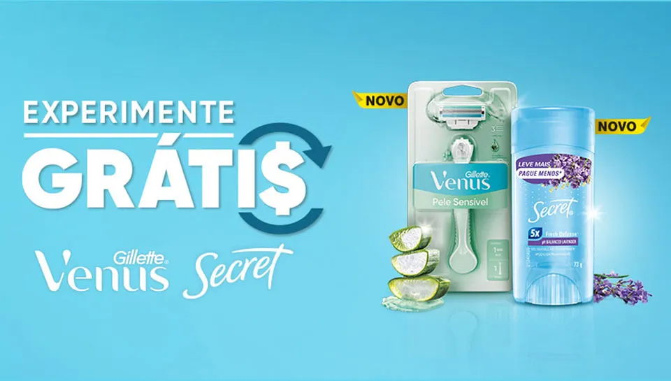 Promoção Experimente Grátis Secret e Venus 2025