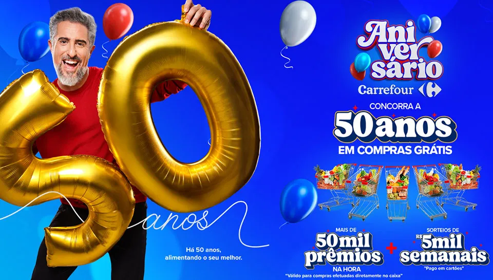 Promoção Aniversário Carrefour 50 Anos 2025