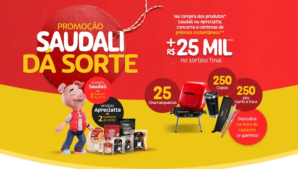 Promoção Saudali da Sorte 2025