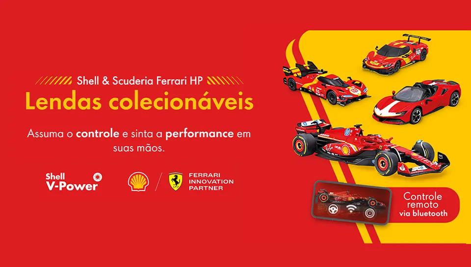 Promoção Lendas Colecionáveis Shell  & Scuderia Ferrari HP 2025