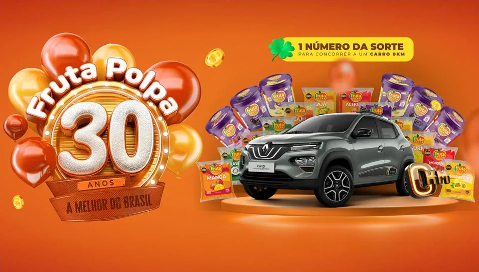 Promoção Fruta Polpa 30 Anos 2026