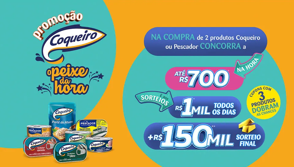 Promoção Coqueiro o Peixe da Hora 2026