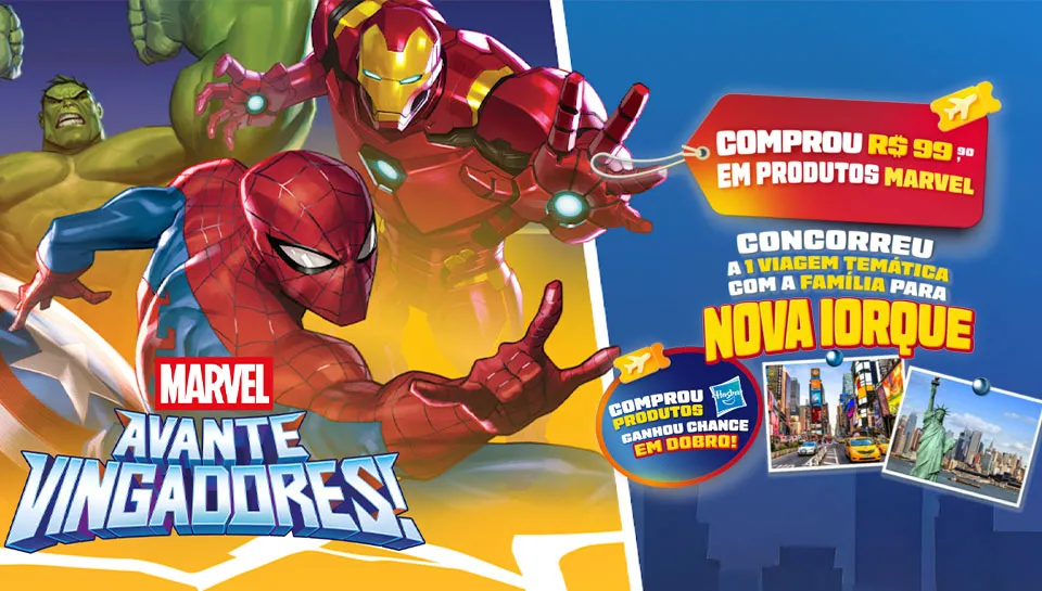 Promoção Disney Marvel Avante Vingadores 2026