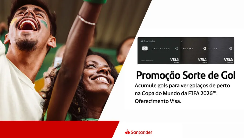 Promoção Visa Santander Sorte de Gol 2026