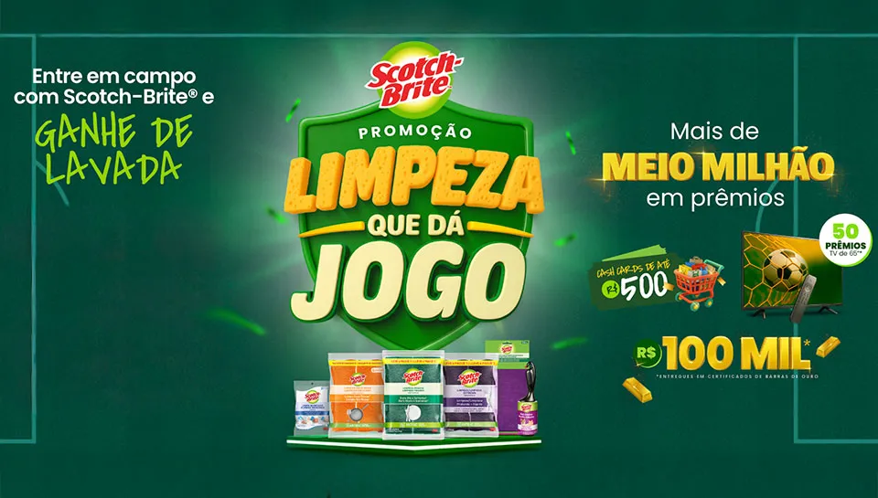 Promoção Scotch-Brite Limpeza que Dá Jogo 2026
