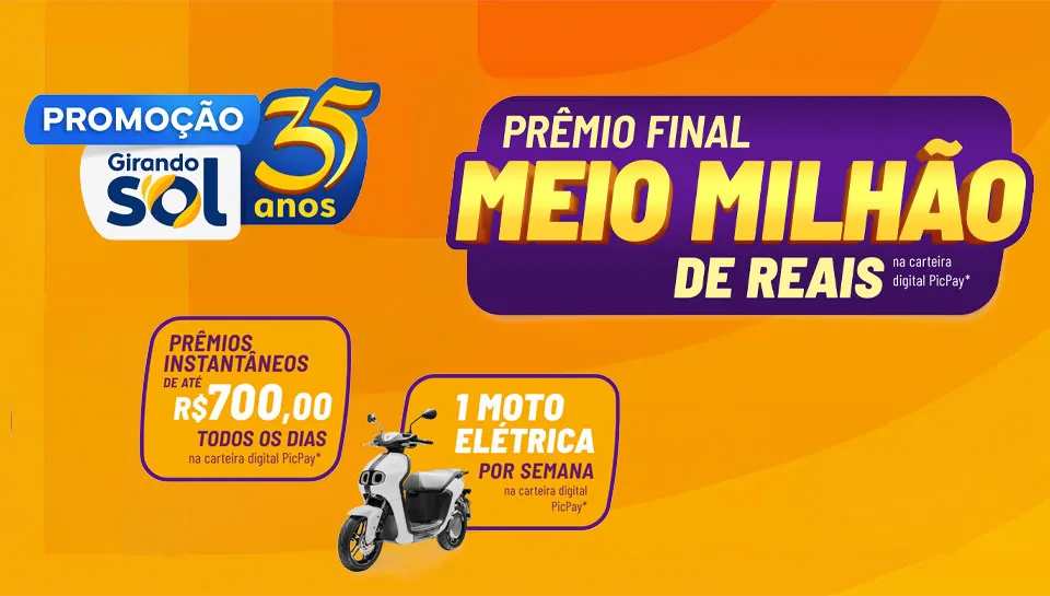 Promoção Girando Sol 35 Anos 2026