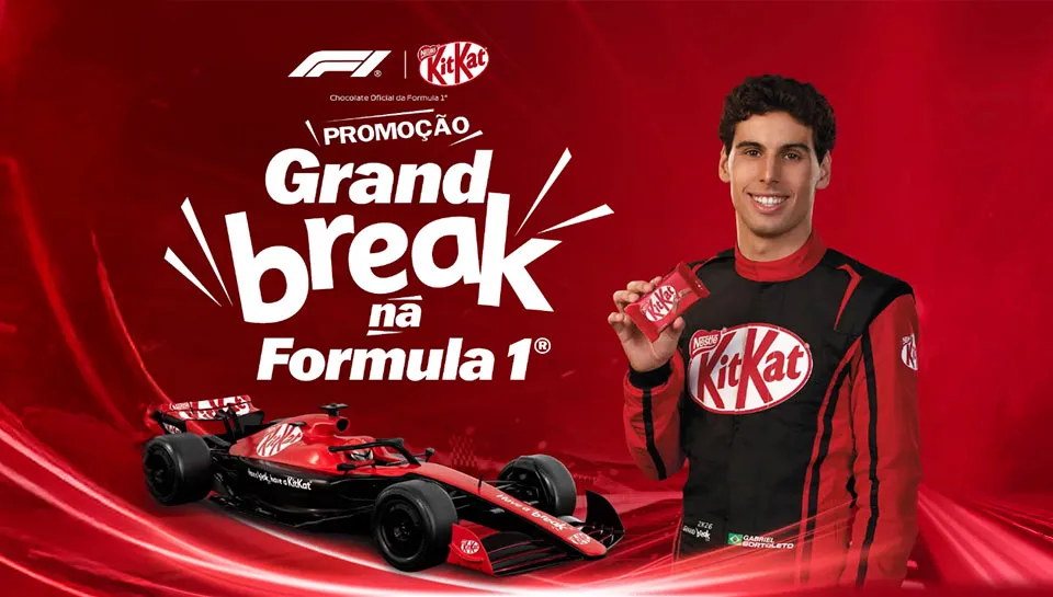 Promoção KitKat Grand Break na Fórmula 1® 2026