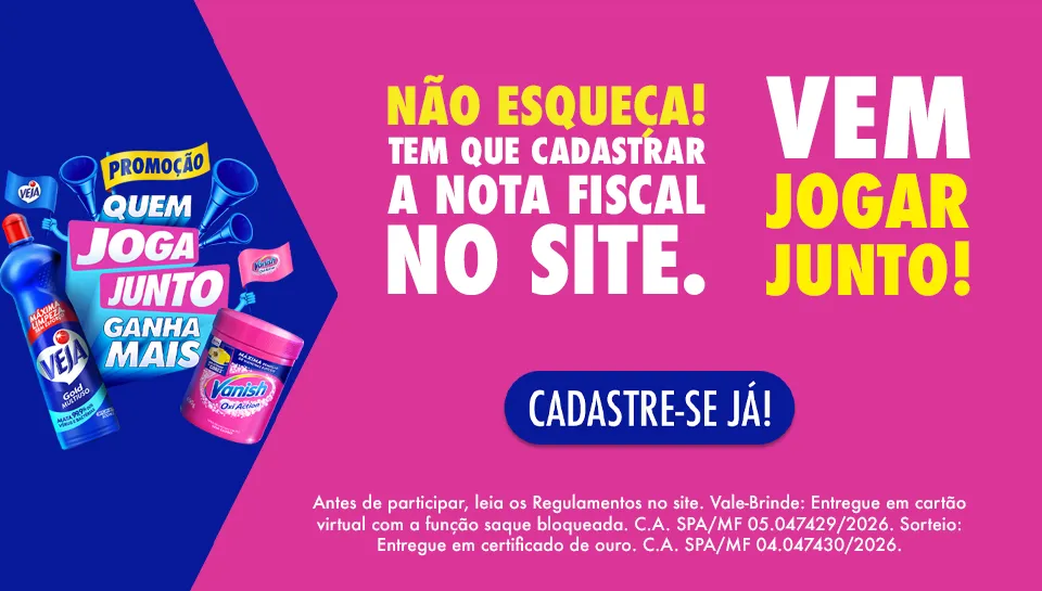 Promoção Veja Vanish Quem Joga Junto Ganha Mais 2026