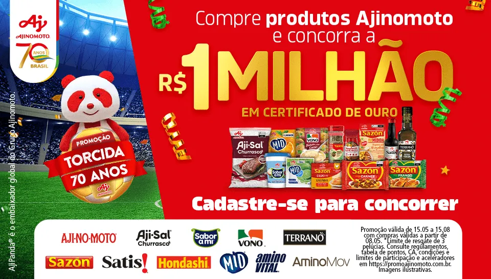 Promoção Torcida Ajinomoto 2026