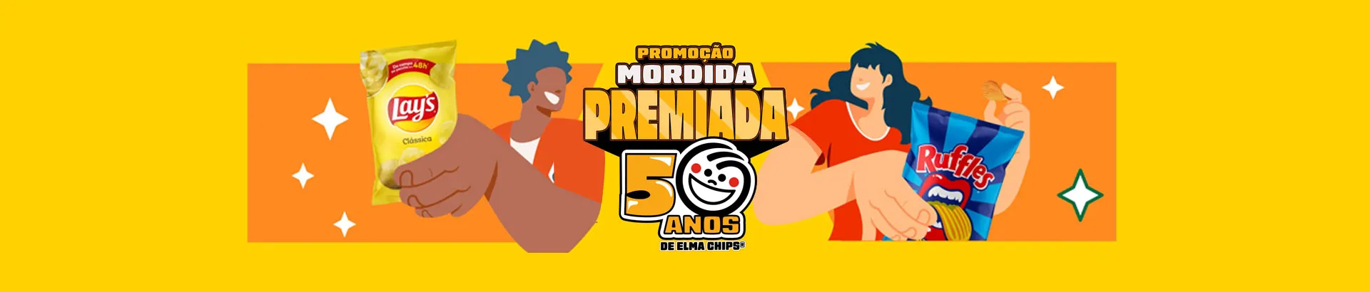 Promoção Elma Chips 2024 Mordida Premiada 50 Anos