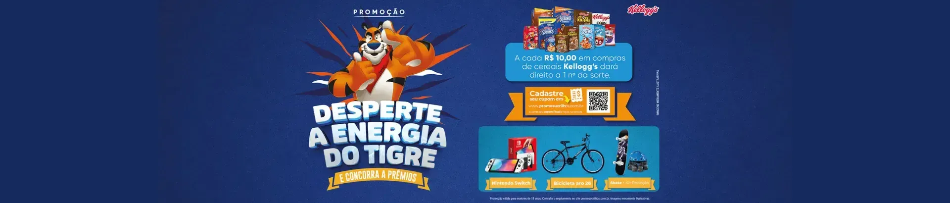 Promoção Sucrilhos Kellogg's 2024 Desperte a Energia do Tigre