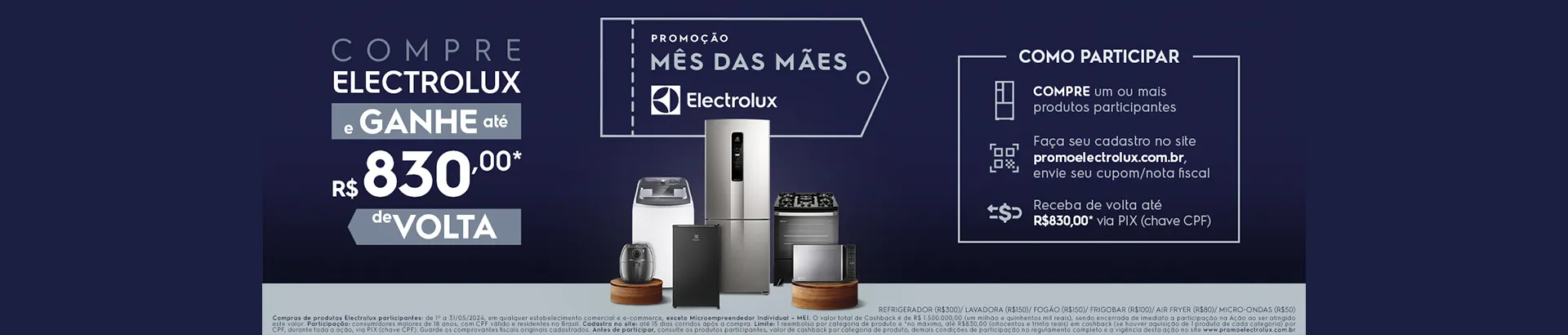 Promoção Electrolux Mês das Mães 2024