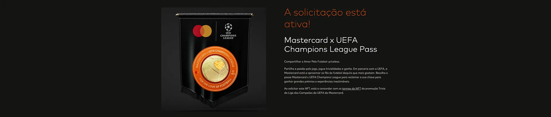 Promoção Mastercard UEFA Champions League Trivia Brasil 2024