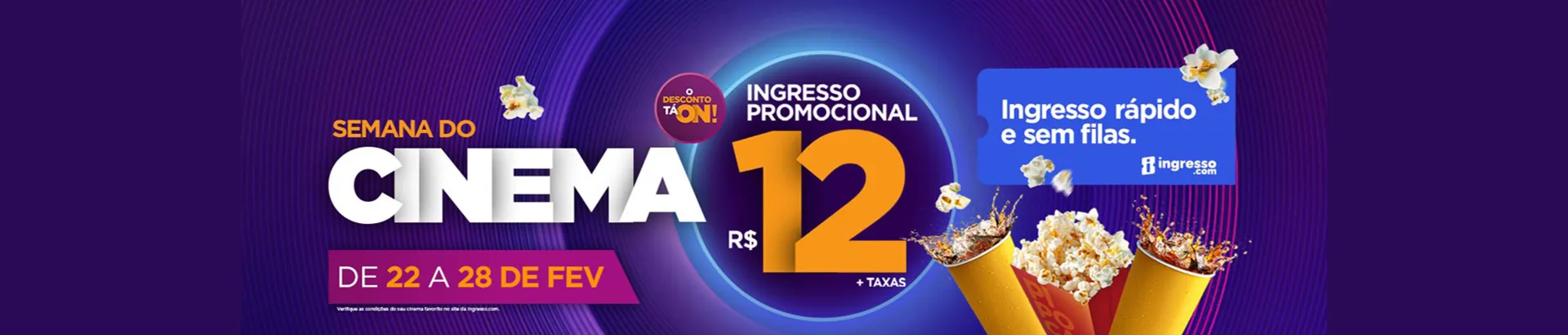 Promoção Ingressos.com 2024 Semana do Cinema