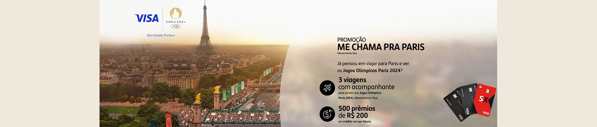 Promoção Visa Santander Me Chama pra Paris 2024