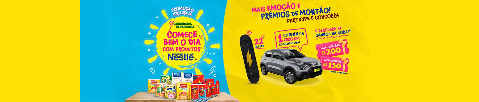 Promoção Comercial Esperança Nestlé Comece Bem o Dia 2024