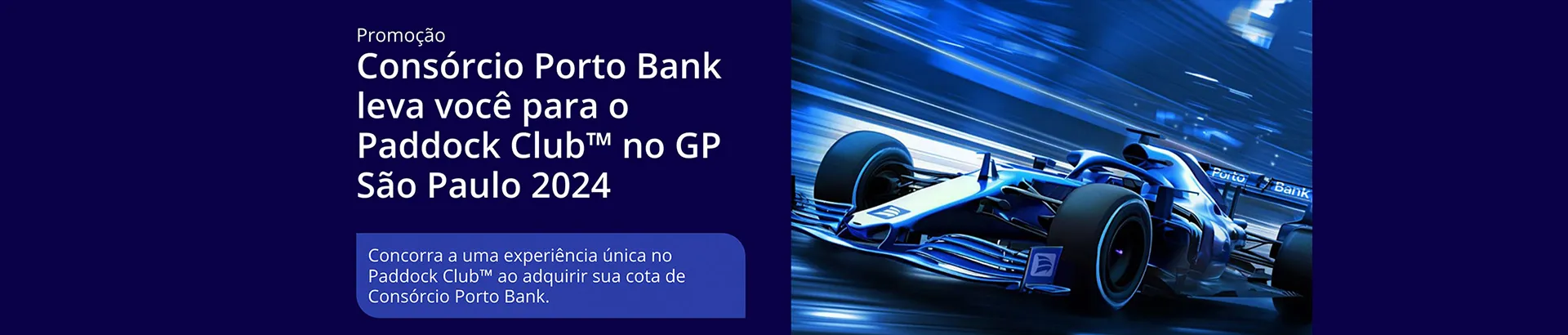 Promoção PortoBank 2024 Leva Você para o Paddock Club no GP de São Paulo F-1